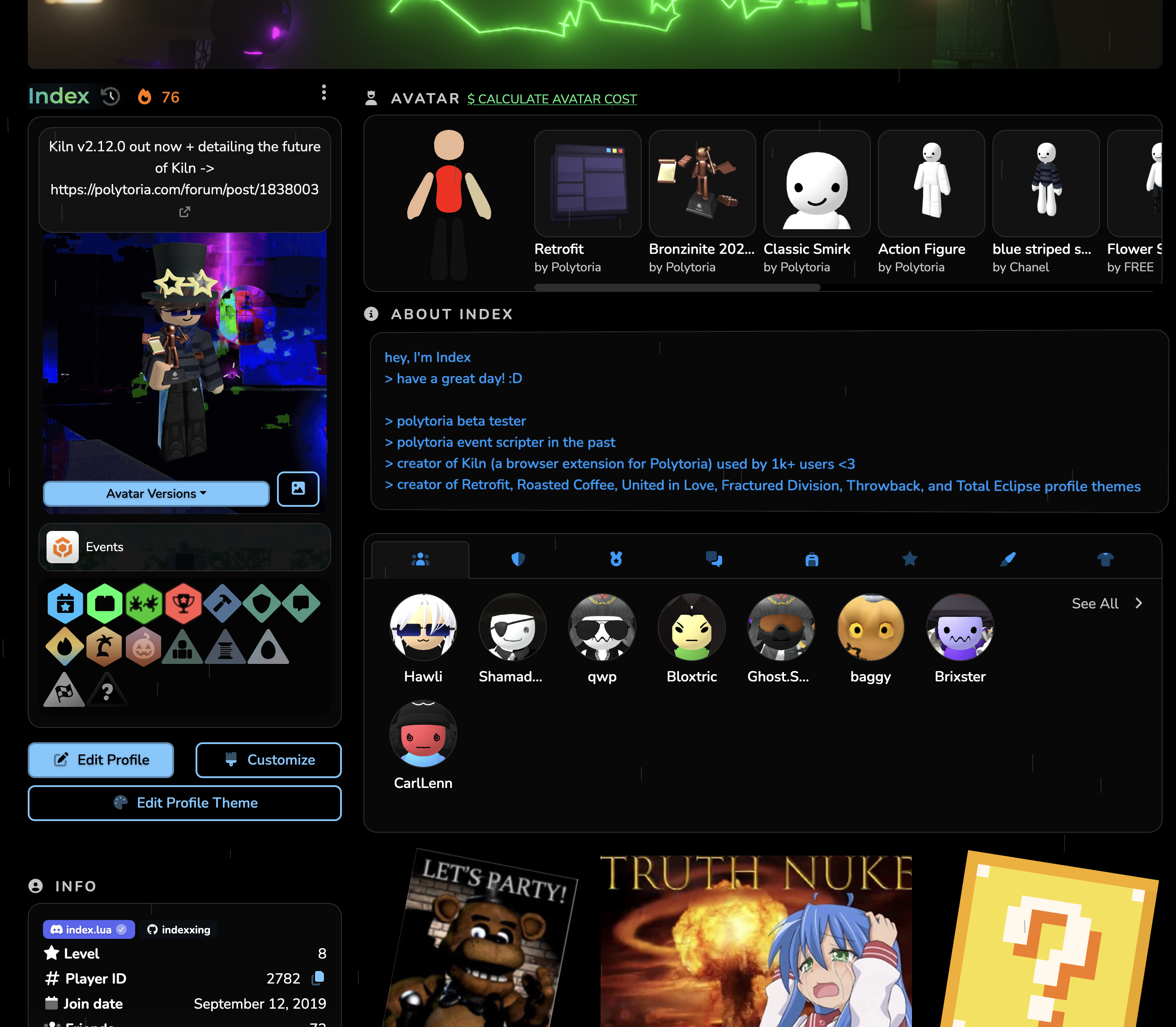 Custom Profile Themes screenshot