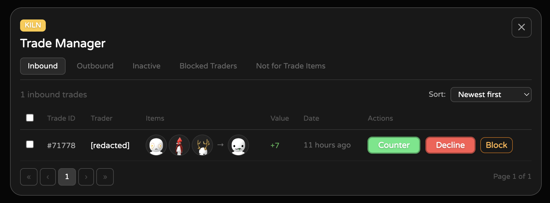 Trade Manager screenshot